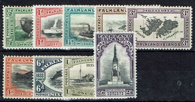 Image of Falkland Islands SG 127/35 LMM British Commonwealth Stamp
